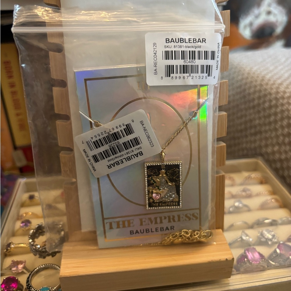 Tarot NWT + Original Card, Bag Baublebar Tarot Card Necklace Empress - Picture 2 of 8